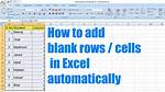 How Do I Automatically Add Blank Rows in Excel?