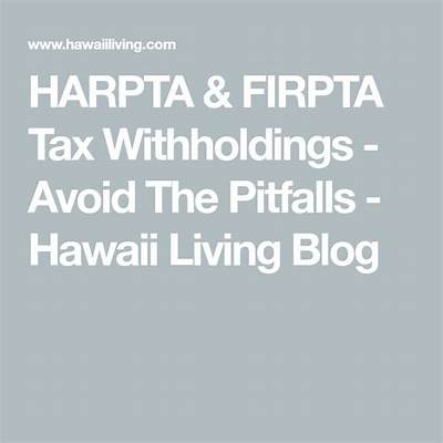 How Do I Avoid Harpta Taxes?