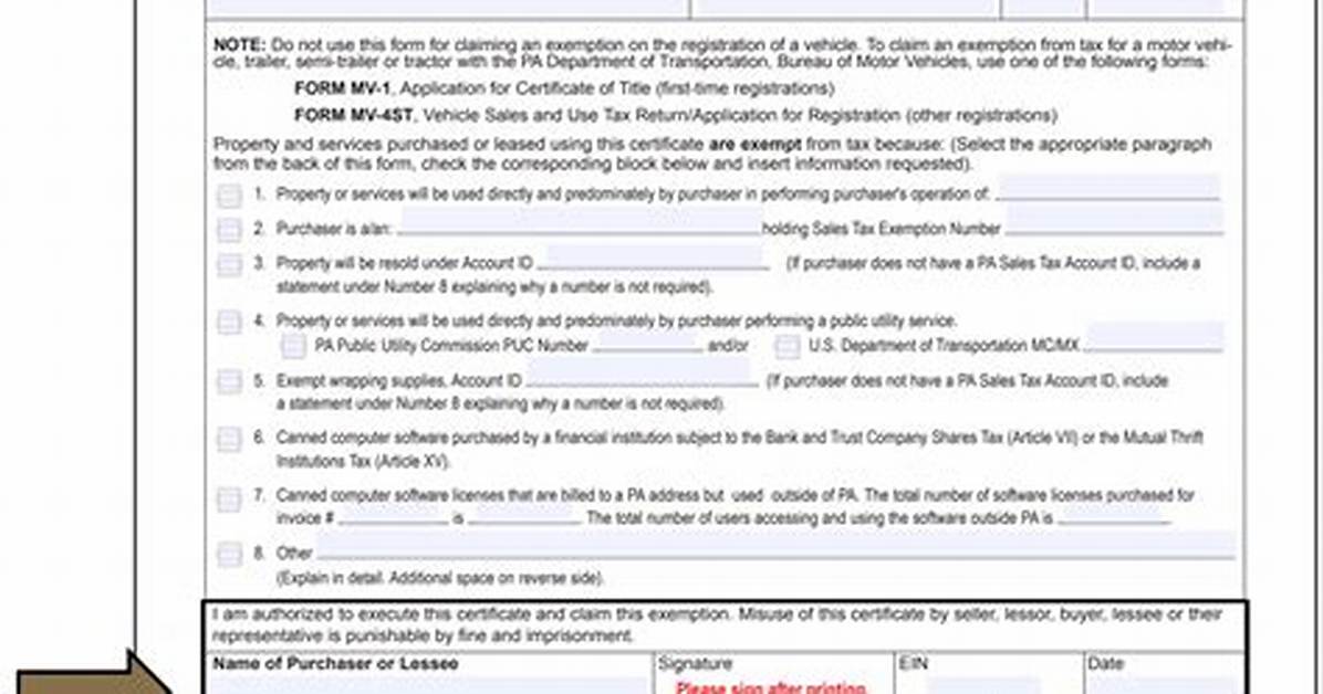 How Do I Fill out a Pa Exemption Certificate?
