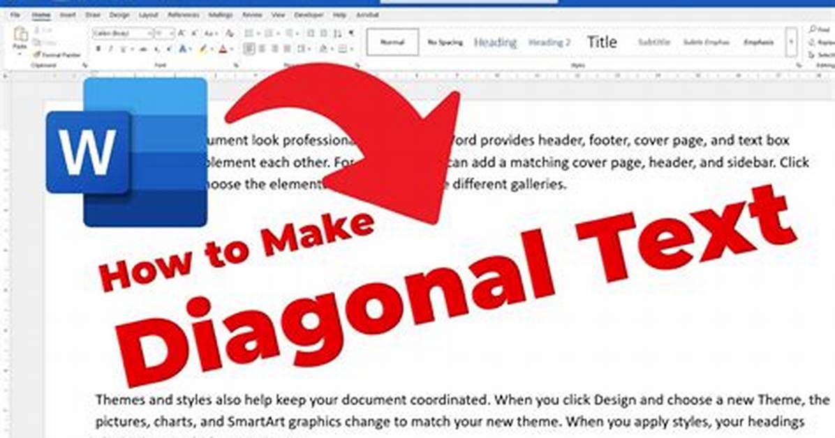 How Do I Make Text Diagonal in Word?