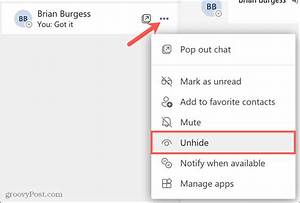 How Do I Unhide Microsoft Chat?