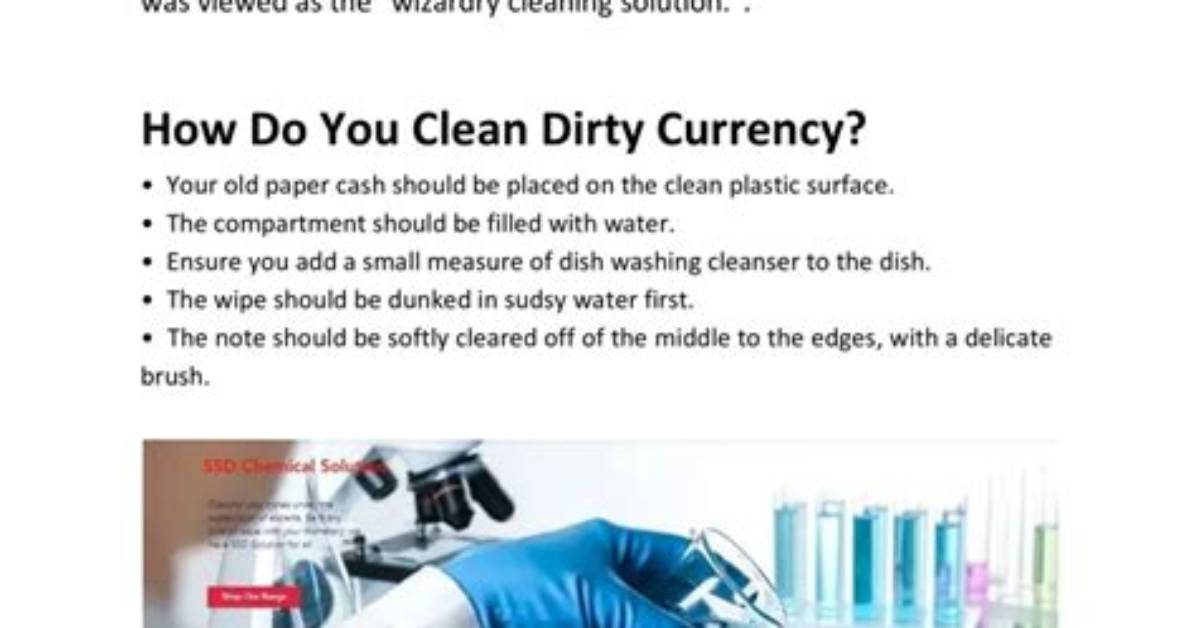 How Do You Clean Black Coated Currency?