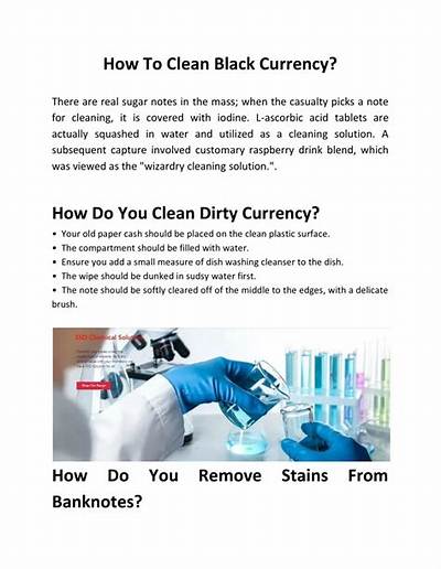 How Do You Clean Black Coated Currency?