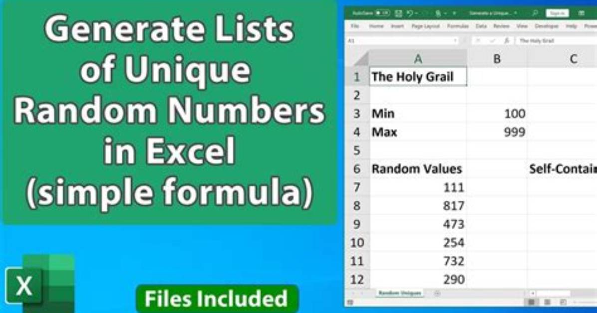 How Do You Generate Unique Numbers?