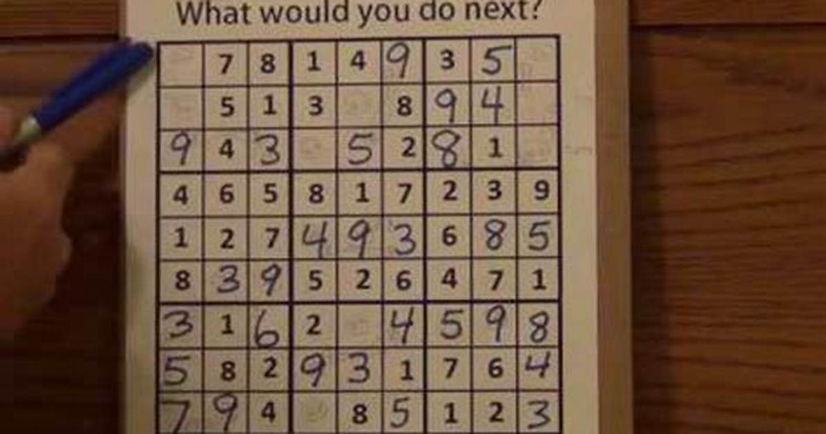 How Do You Get Unstuck in Sudoku?