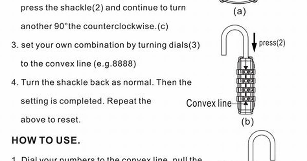 How Do You Open a 4 Combination Lock?
