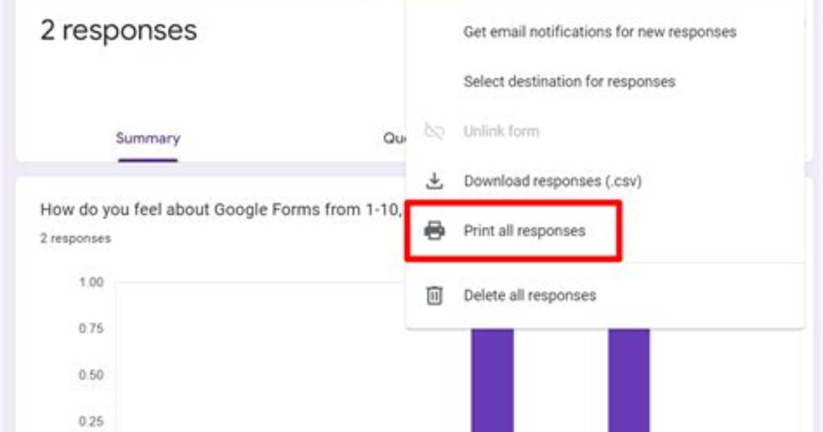 How Do You Print Google Form Responses?