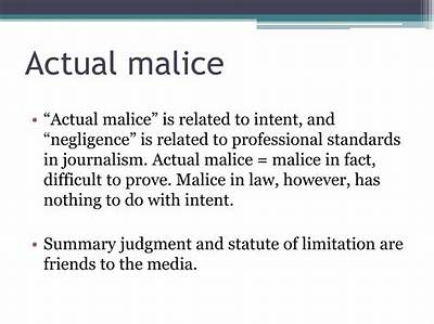 How Do You Prove Malice?