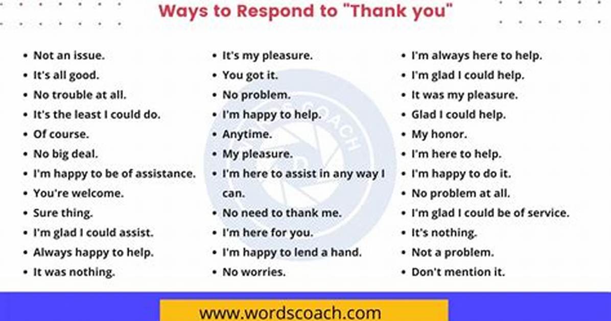 How Do You Respond to Thank You Last Night?