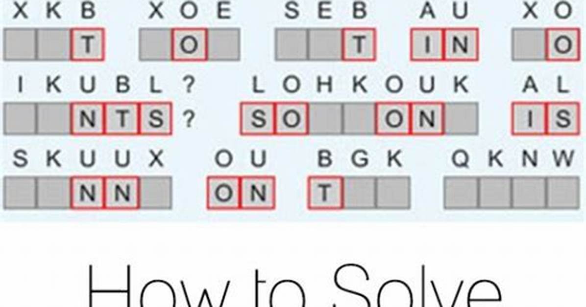 How Do You Solve a Cryptogram with Numbers and Letters?