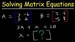 How Do You Solve a Matrix with 2 Equations?