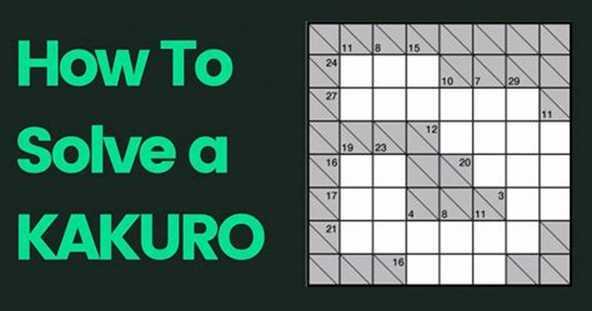 How Do You Solve Difficult Kakuro?