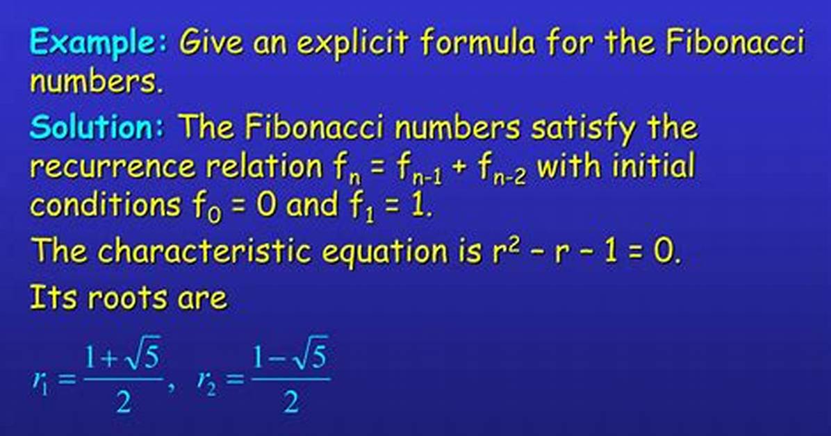 How Do You Solve Fibonacci Recurrence Relations?