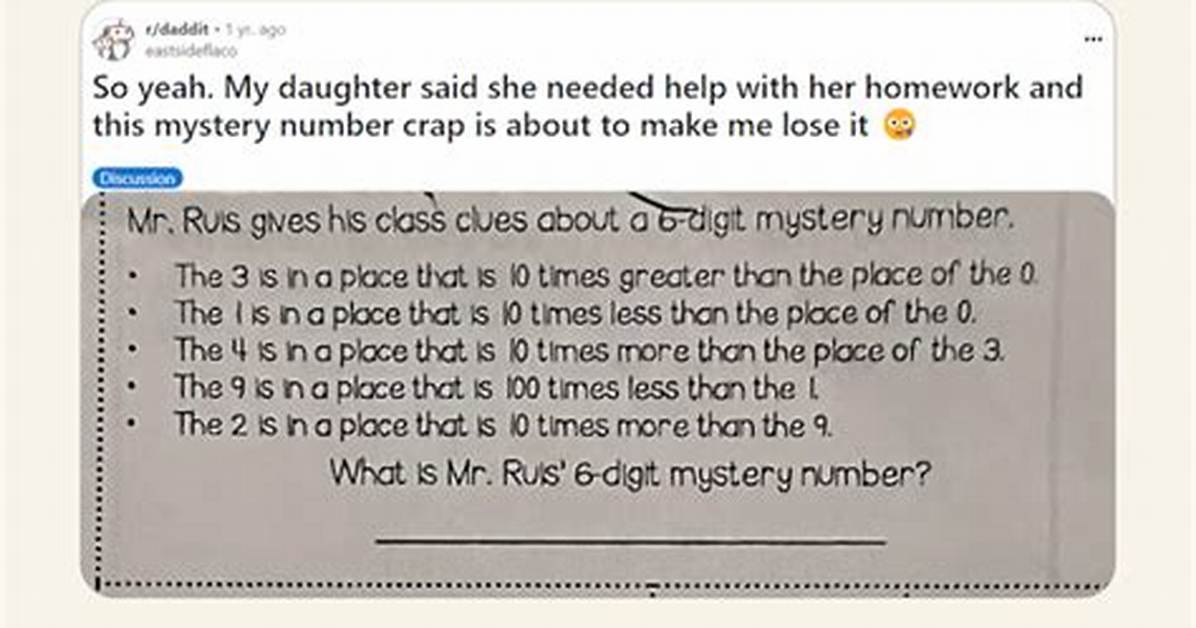 How Do You Solve the Mystery Number Problem?