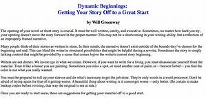 How Do You Start a Story Example?