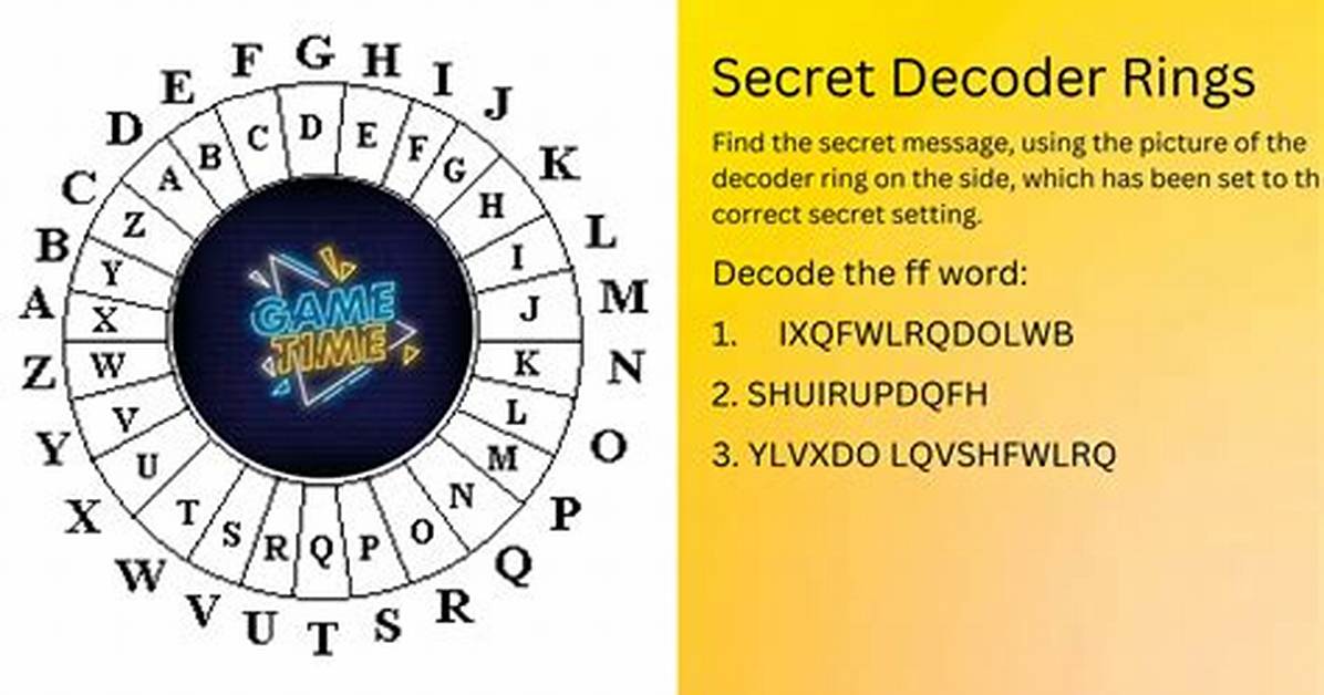 How Does a Secret Decoder Ring Work?