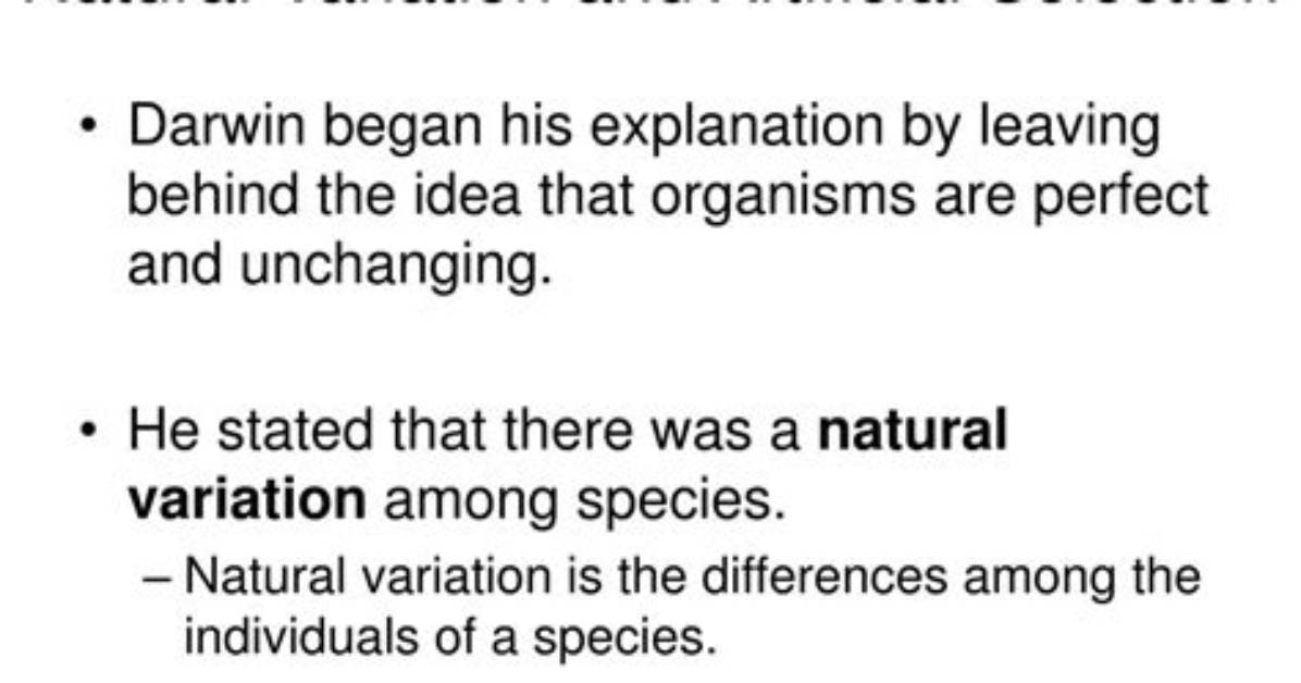 How Is Natural Variation Used in Artificial Selection