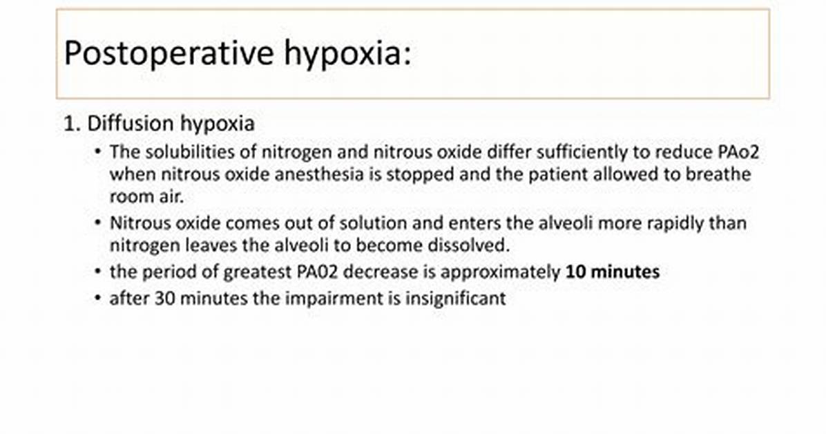 How Long Does Post Operative Hypoxia Last?