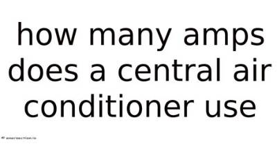 How Many Amps Does a Central Vac Use?