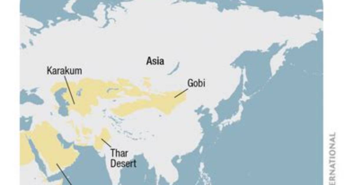 How Many Deserts Are Located in Asia