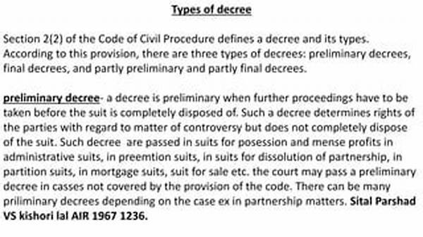 How Many Types of Decrees Are There?