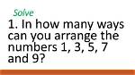 How Many Ways Can You Arrange Numbers?