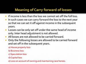 How Much Loss Can Be Carried Forward for Tax Purposes?