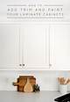 How to Add Molding to Melamine Cabinets