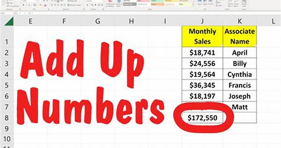 How to Add up Numbers in a Grid?
