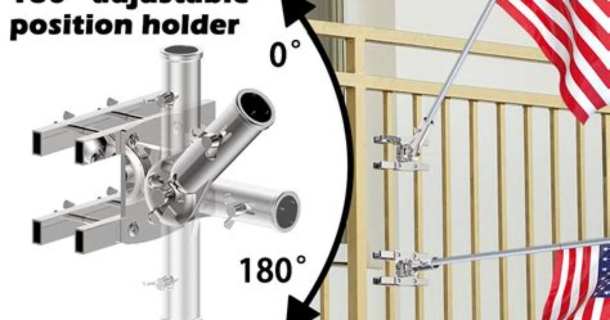 How to Attach Flagpoles to Railings