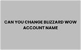 How to Change Blizzard Name