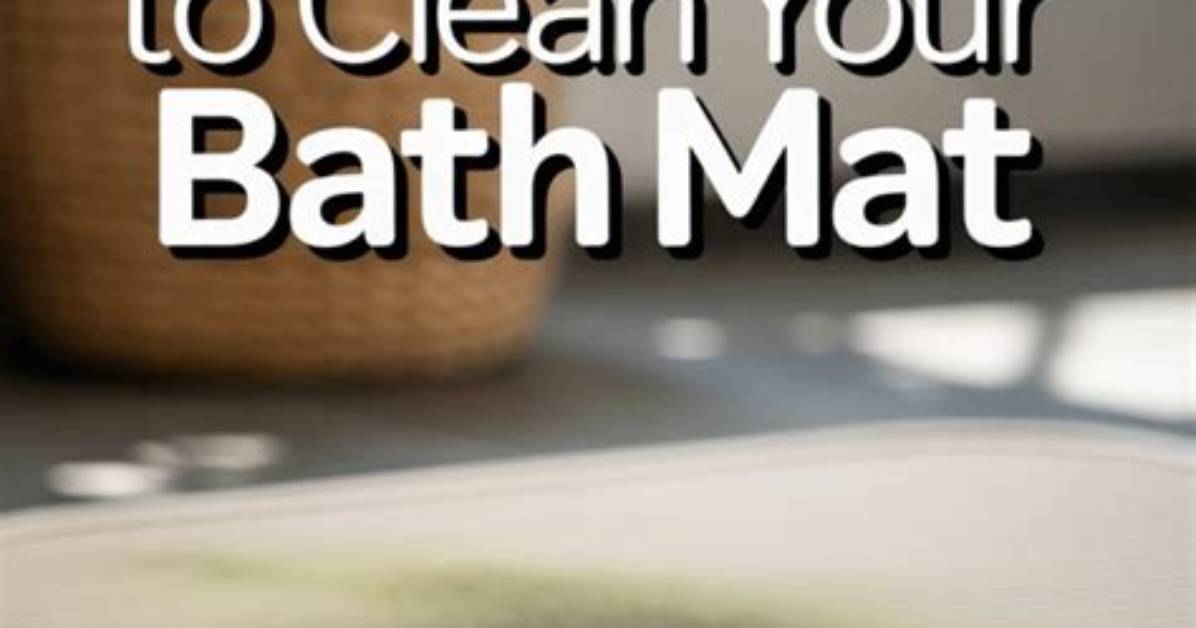 How to Clean a Moldy Bath Mat