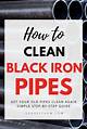 How to Clean Black Iron Pipe