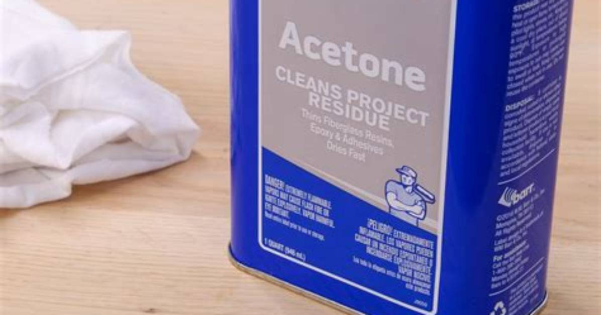 How to Clean with Acetone Or
