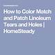 How to Color Match and Patch Linoleum Tears and Holes