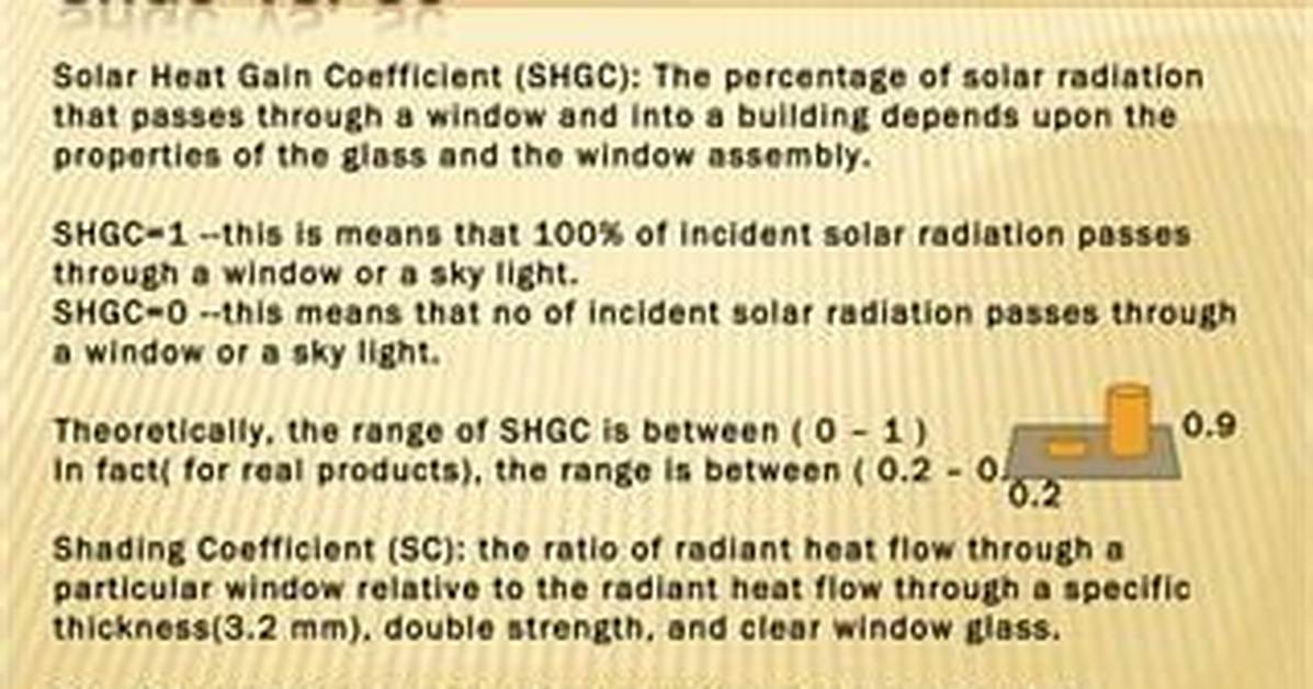 How to Convert from Shgc to Shading