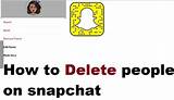 How to Delete People on Snapchat
