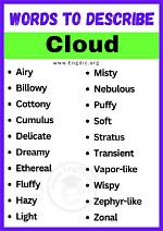 How to Describe a Cloud