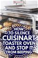 How to Disable the Cuisinart Oven Beeper