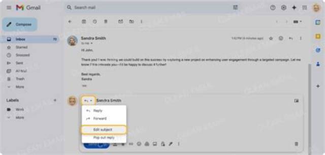 How to Edit Subject Line in Gmail