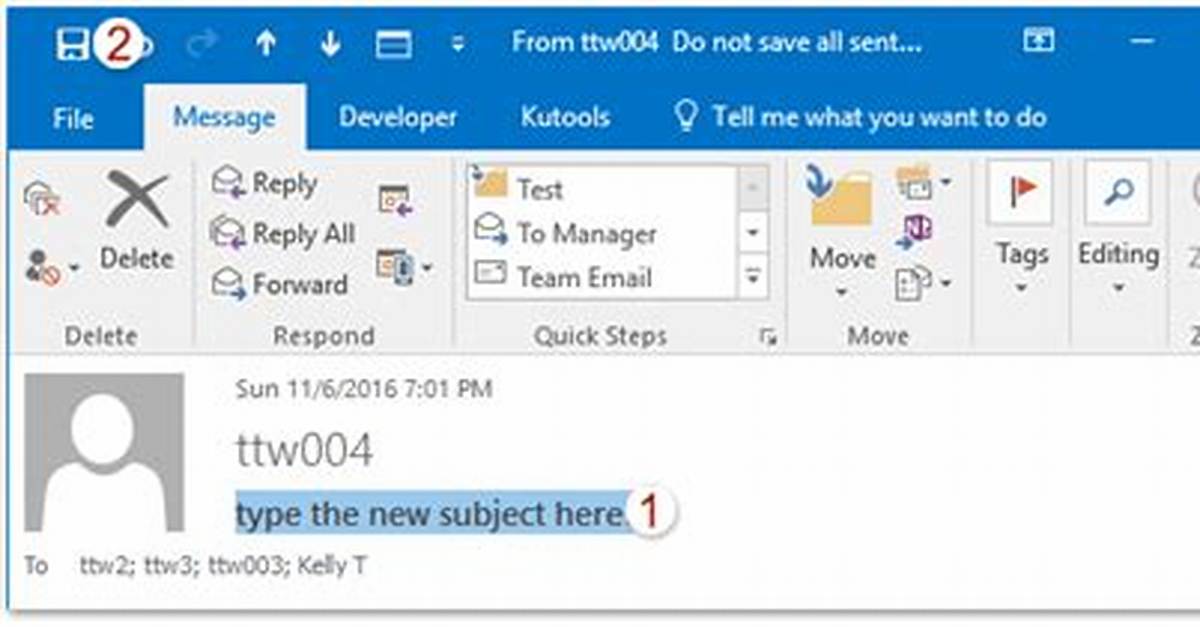 How to Edit Subject Line In