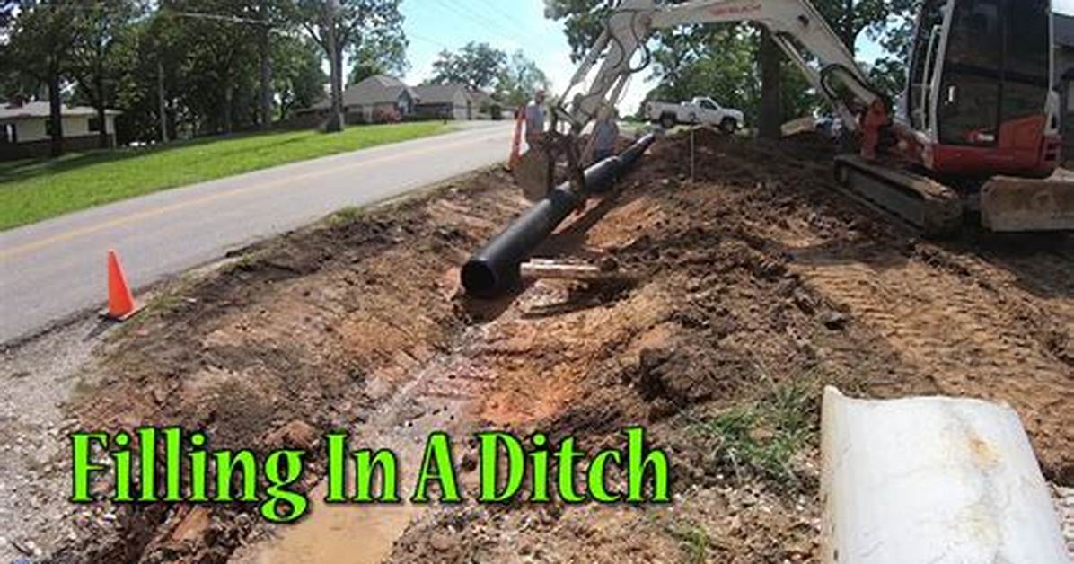 How to Fill in a Ditch in A