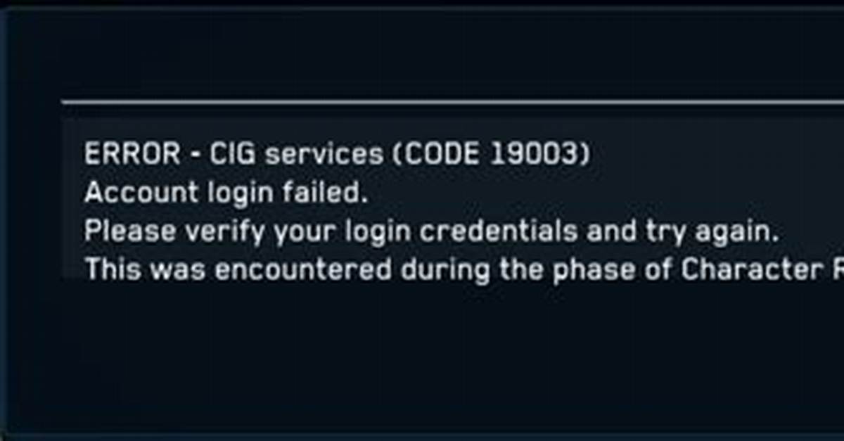 How to Fix / Solve Error Code 19003 on Star Citizen - Sarkariresult