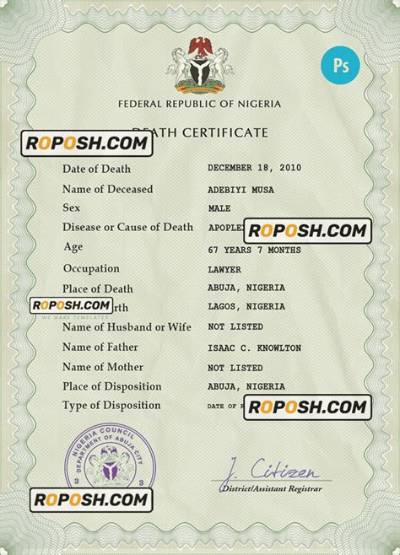 How to Get Death Certificate in Nigeria