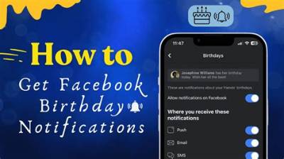 How to Get Facebook Birthday Notifications
