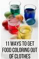 How to Get Food Coloring out of Clothes