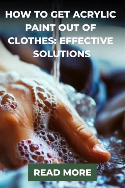How to Get Paint off Clothes: Effective Methods and Tips