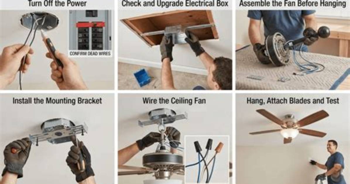 How to Install a Ceiling Fan on a Plaster