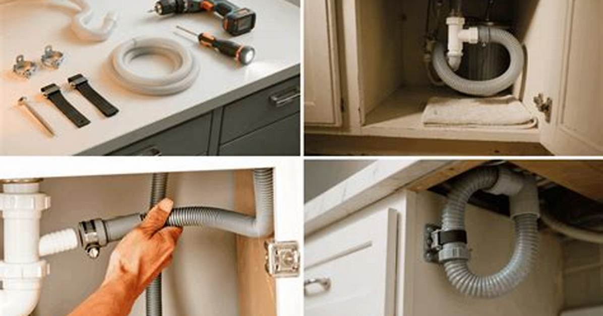 How to Make a High Loop in the Drain Hose for a Dishwasher