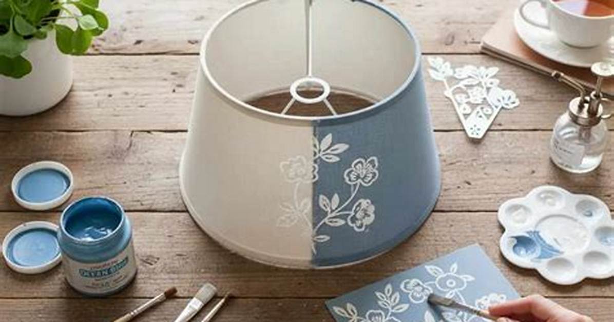 How to Paint a Lampshade